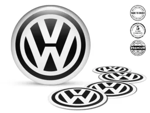 VW Domed Emblem Logo Perfect Wheel Sticker